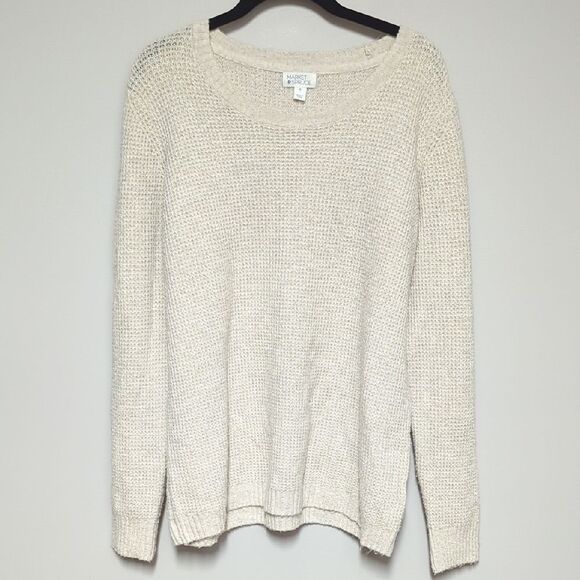 Market & Spruce Cream Crew Neck Sweater - Picture 1 of 5